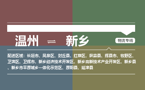 溫州到新鄉(xiāng)鳳泉區(qū)物流專線