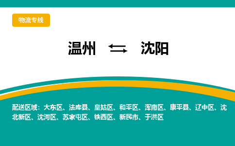 溫州到沈陽沈河區物流專線