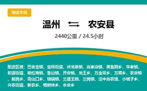 溫州到農(nóng)安縣物流專(zhuān)線