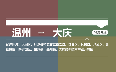 溫州到大慶紅崗區物流專線