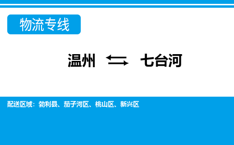 溫州到七臺河桃山區物流專線