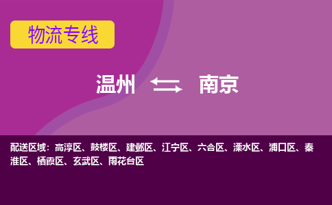 溫州到南京棲霞區物流專線