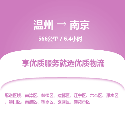 溫州到南京江寧區物流專線