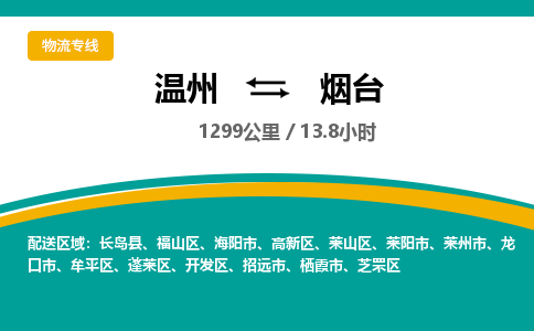 溫州到煙臺牟平區物流專線