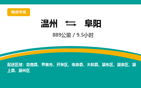 溫州到阜陽潁州區(qū)物流專線