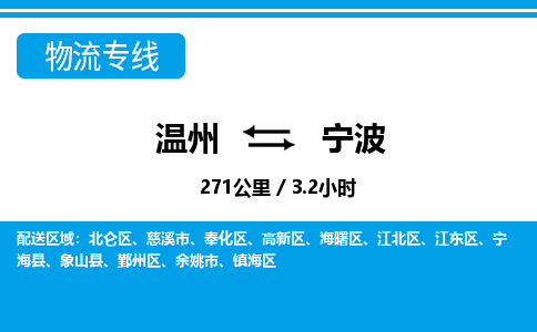溫州到寧波高新區(qū)物流專線