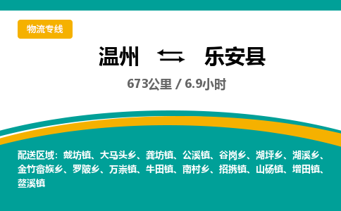 溫州到樂(lè)安縣物流專(zhuān)線(xiàn)