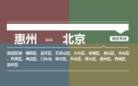 惠州到北京石景山區(qū)物流公司