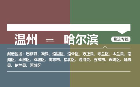 溫州到哈爾濱呼蘭區(qū)物流專線