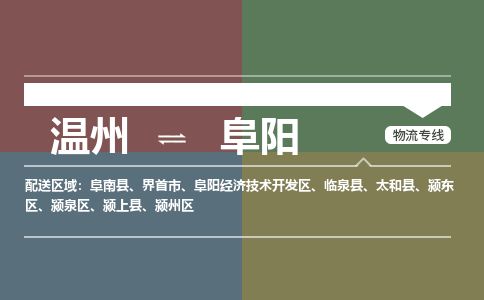 溫州到阜陽潁州區(qū)物流專線