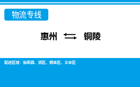 惠州到銅陵郊區物流公司