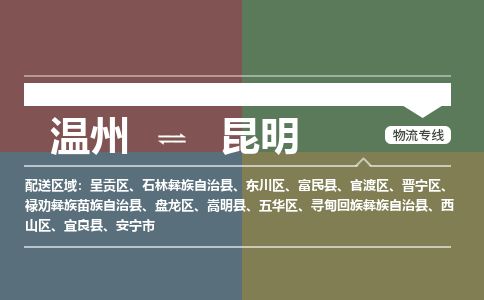 溫州到昆明官渡區物流專線