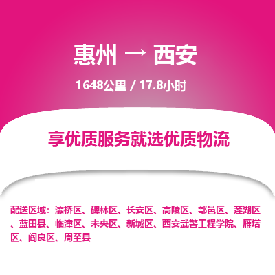惠州到西安碑林區(qū)物流公司